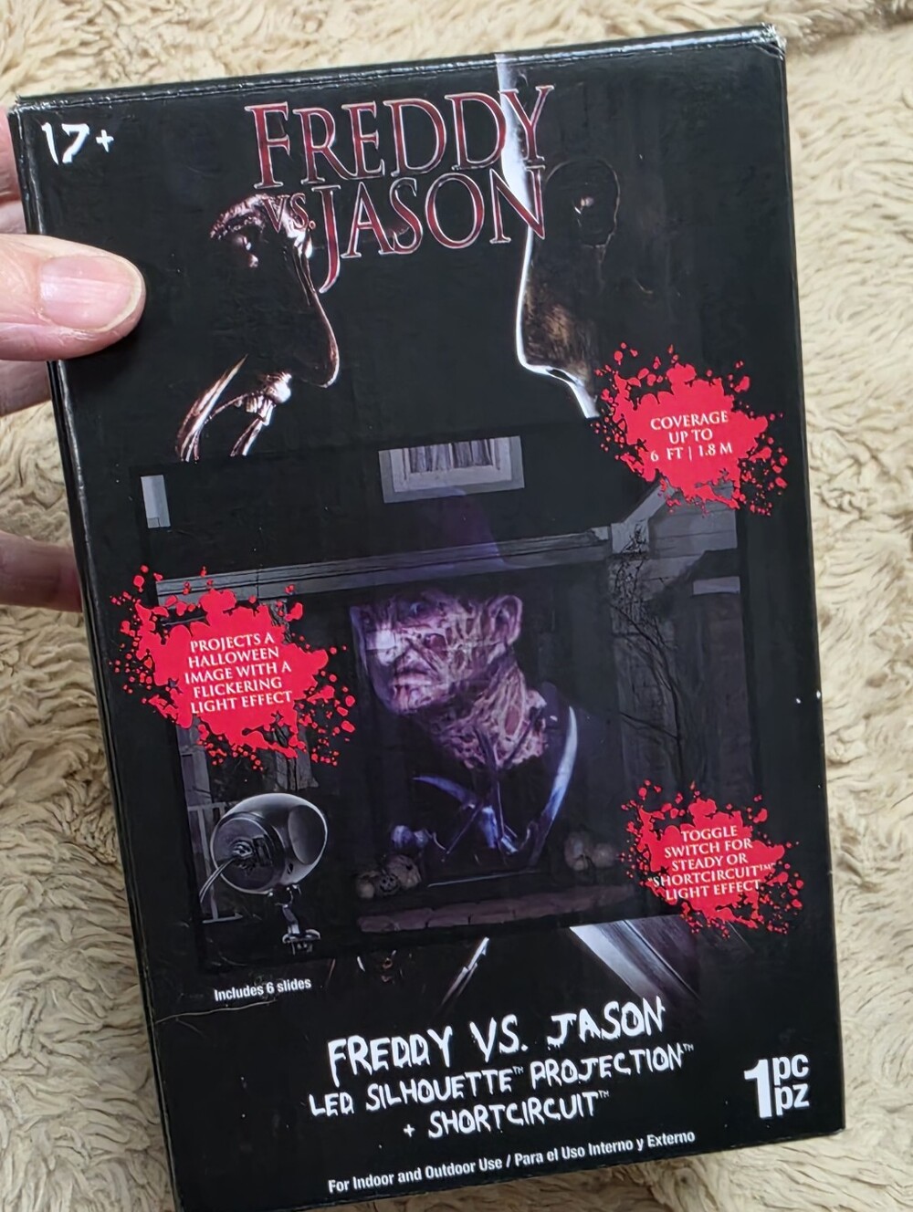 Freddy vs. Jason LED Silhouette Projection - Black